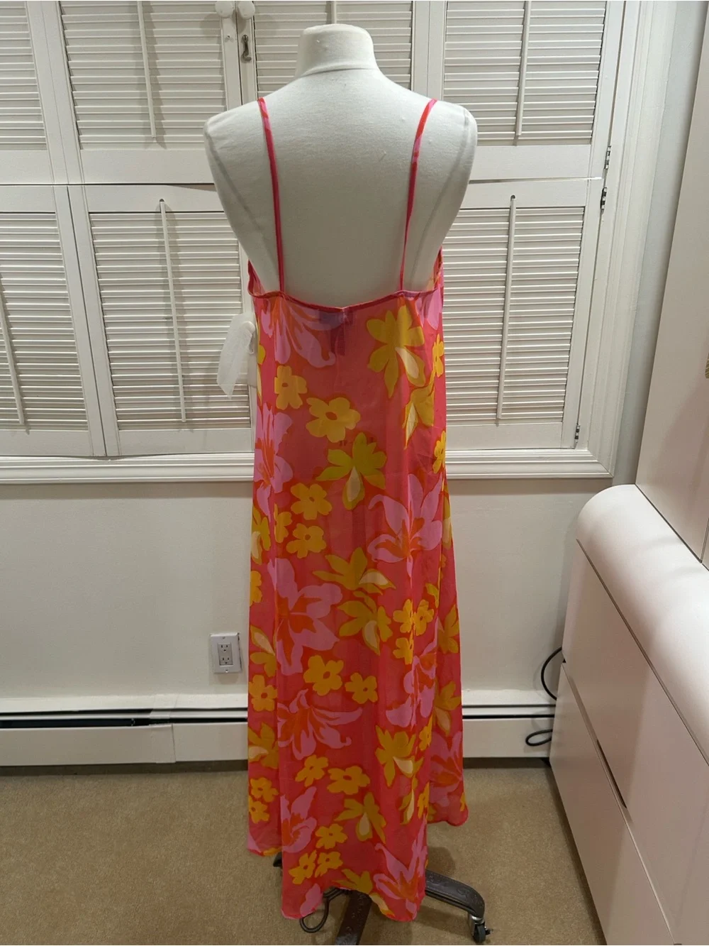 New Beach Riot Pink & Yellow Floral Cover Up